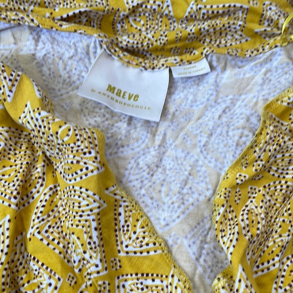 Maeve Dresses & Skirts - Maeve by anthropology yellow dress XL